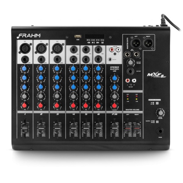 Encontraproduto.com.br - Mesa De Som 8 Canais MXF-8 BT - Frahm