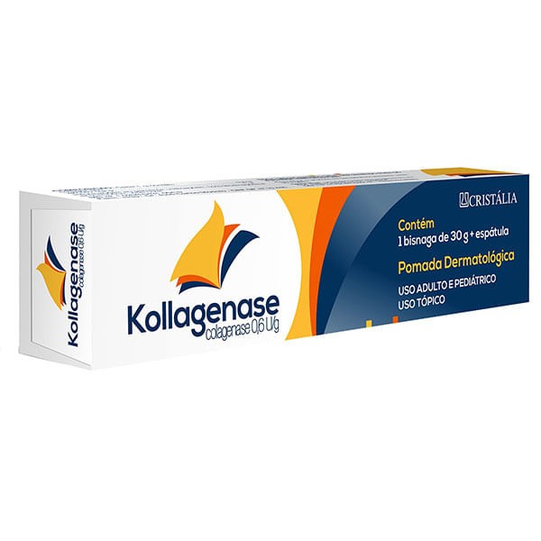 Encontraproduto.com.br - Kollagenase Pomada Bisnaga 30g + Espátula