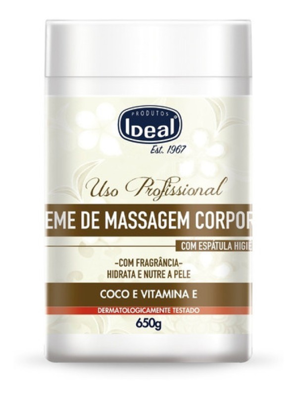 Creme p/ Massagem Coporal Ideal Coco e Vitamina - 650g