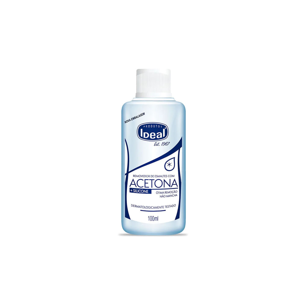 Encontraproduto.com.br - Removedor de Esmaltes Ideal com Acetona + Silicone 100ml