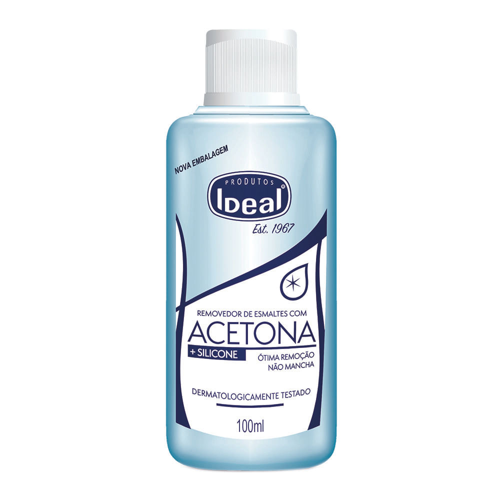 Encontraproduto.com.br - Removedor de Esmaltes Ideal com Acetona + Silicone 100ml