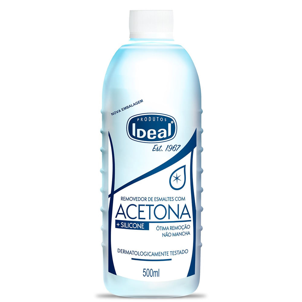 Encontraproduto.com.br - Removedor de Esmaltes Ideal Com Acetona + Silicone 500ml