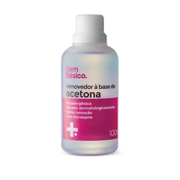 Encontraproduto.com.br - Removedor Esmalte Acetona Bem Básico 100Ml - Bem Básico