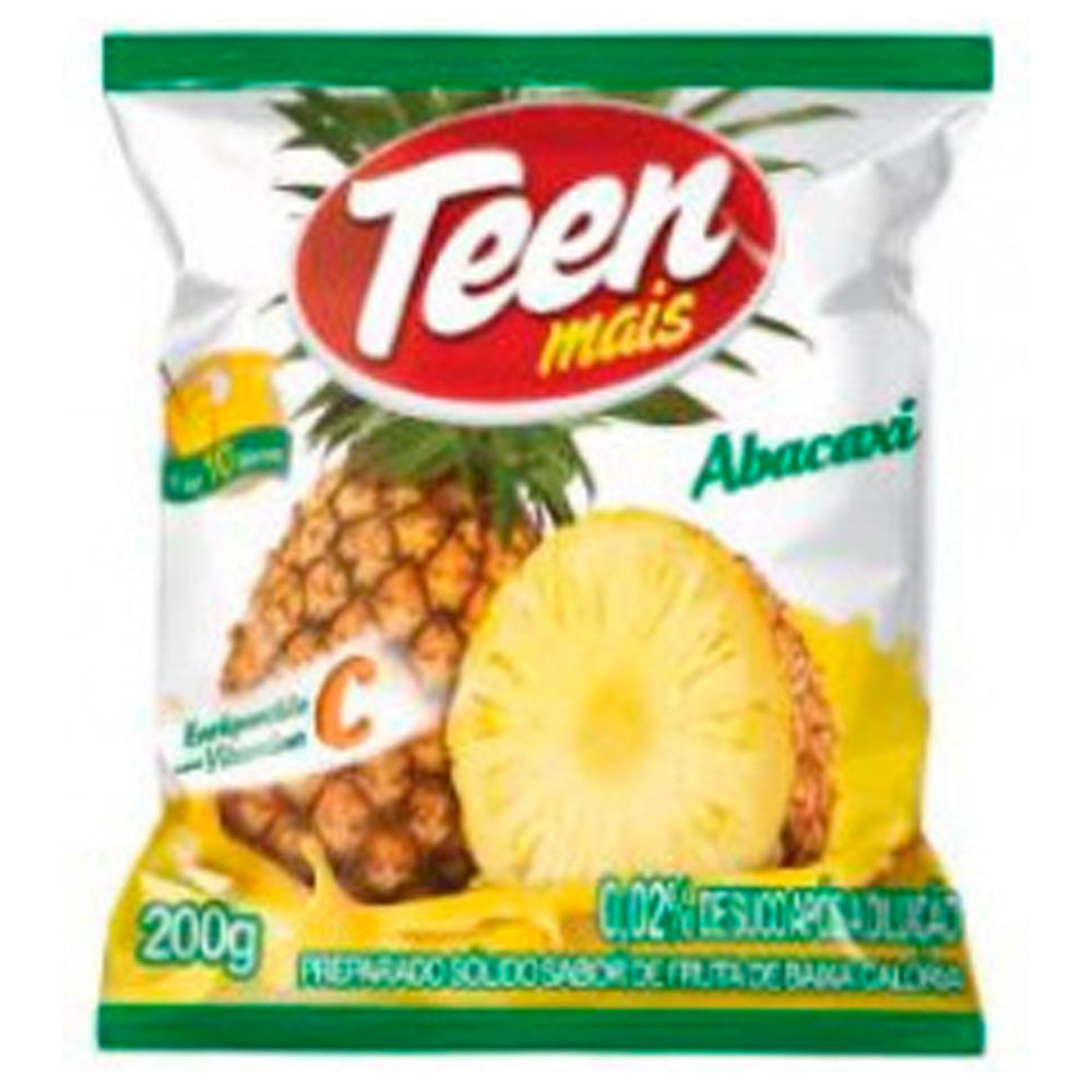 Encontraproduto.com.br - Refresco em Pó Teens Mais Abacaxi 200g