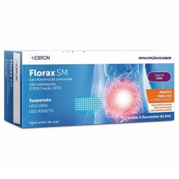Encontraproduto.com.br - Florax Sm Sabor Uva Adulto com 5 Flaconetes de 5ml