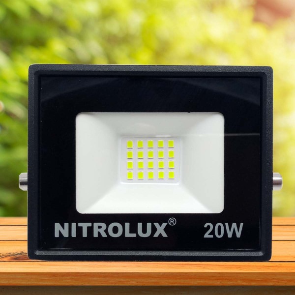 Encontraproduto.com.br - Refletor LED Bivolt 20W 6500K Luz Branca - Nitrolux (MP)