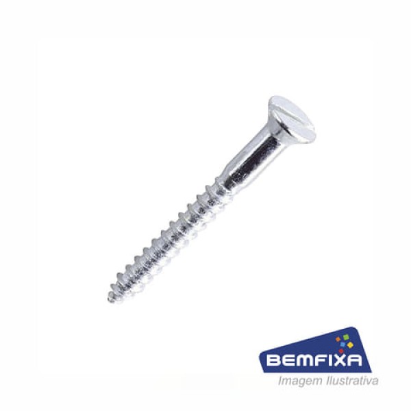 Encontraproduto.com.br - Parafuso Para Madeira 4,2x25mm Cabeça Chata Bemfixa