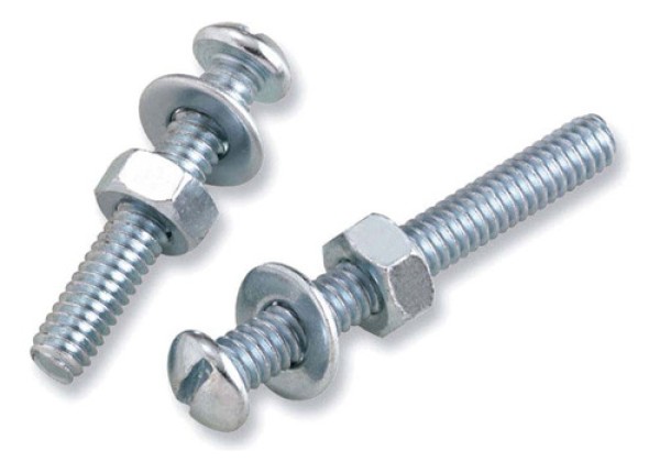 Encontraproduto.com.br - Parafuso máquina cabeça redonda 1/4x2 com porca e arruela 5 unidades Bemfixa