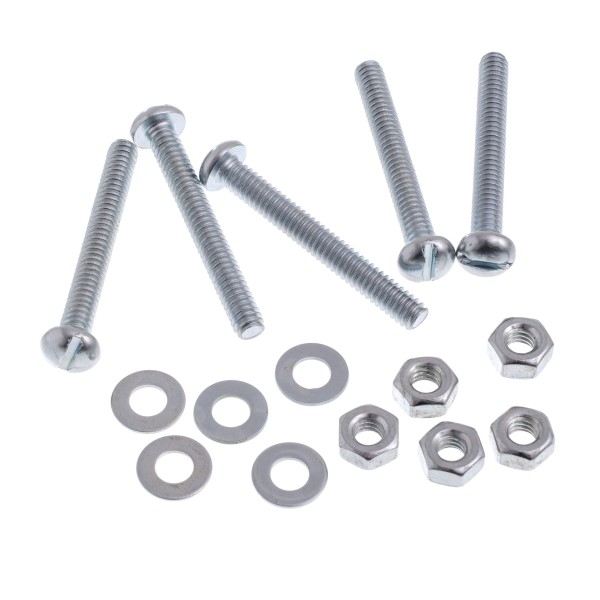 Encontraproduto.com.br - Parafuso máquina cabeça redonda 1/4x2 com porca e arruela 5 unidades Bemfixa