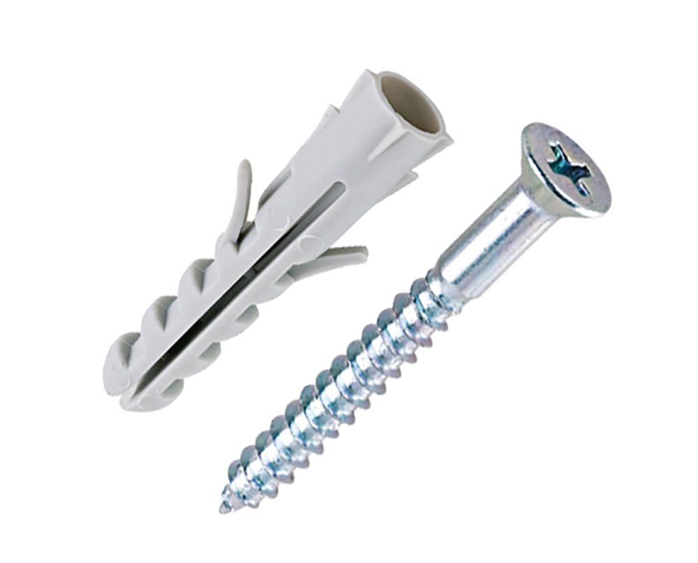 Encontraproduto.com.br - Parafuso Phillips Cabeça Chata Com Bucha 10 Mm 5 Unidades Bemfixa