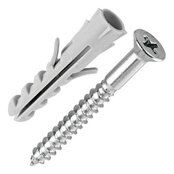 Parafuso phillips cabeça chata com bucha de nylon 06mm 30 unidades Bemfixa