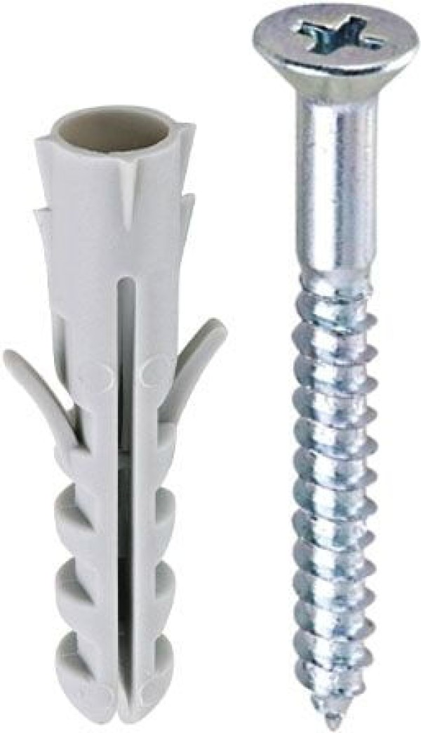 Encontraproduto.com.br - Parafuso phillips cabeça chata com bucha de nylon 08mm 30 unidades Bemfixa