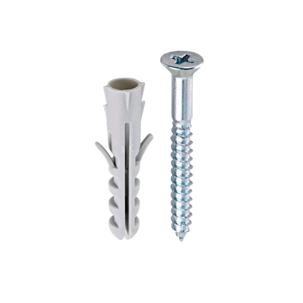 Encontraproduto.com.br - Parafuso phillips cabeça chata com bucha de nylon 08mm 30 unidades Bemfixa