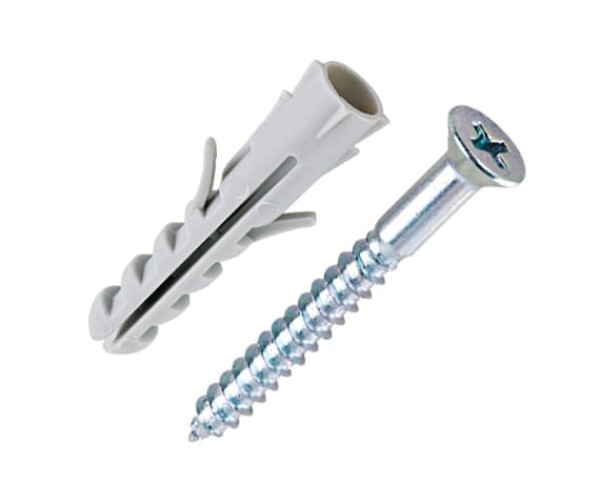 Encontraproduto.com.br - Parafuso phillips cabeça chata com bucha de nylon 08mm 30 unidades Bemfixa