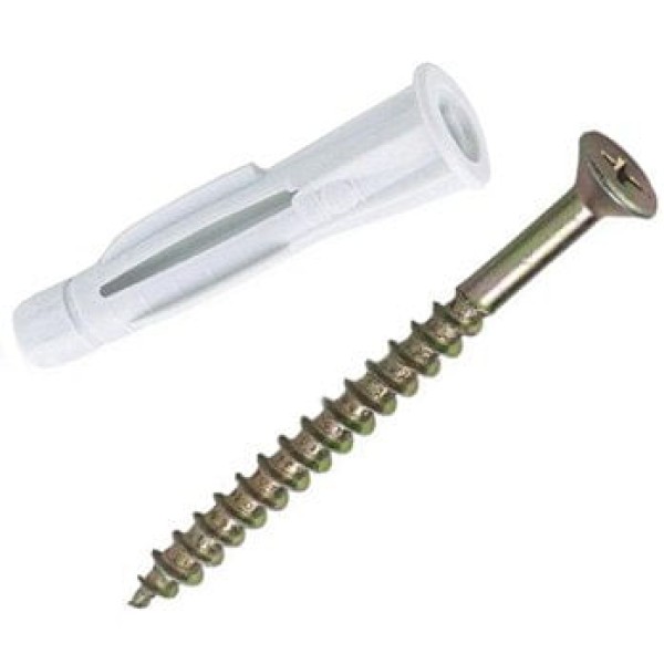 Encontraproduto.com.br - Parafuso Philips Cabeça Chata Com Bucha 4,0x50 Mm 4 Unidades Bemfixa