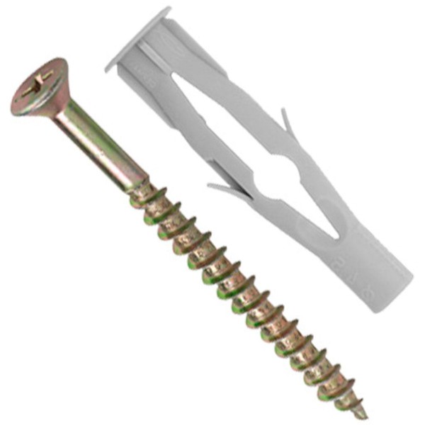 Encontraproduto.com.br - Parafuso Philips Cabeça Chata Com Bucha 4,0x50 Mm 4 Unidades Bemfixa