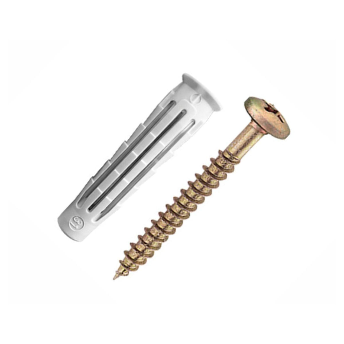 Encontraproduto.com.br - Parafuso Philips Cabeça Panela Com Bucha de 6 Mm 4 Unidades Bemfixa