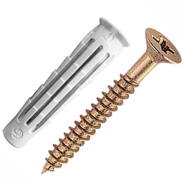 Encontraproduto.com.br - Parafuso Philips Cabeça Chata Com Bucha de 6 Mm 4 Unidades Bemfixa