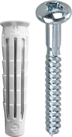 Encontraproduto.com.br - Bucha universal 10mm com parafuso cabeça panela phillips 6x70mm com 50 unidades - bemfixa