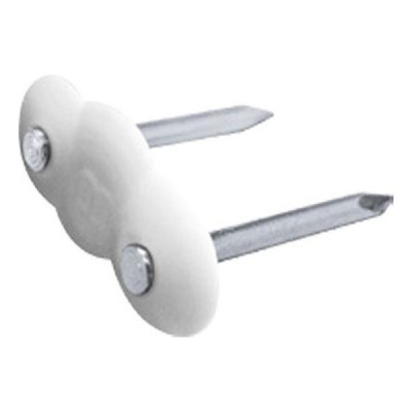 Encontraproduto.com.br - Fixador para fio duplo com 20 unidades branco - bemfixa