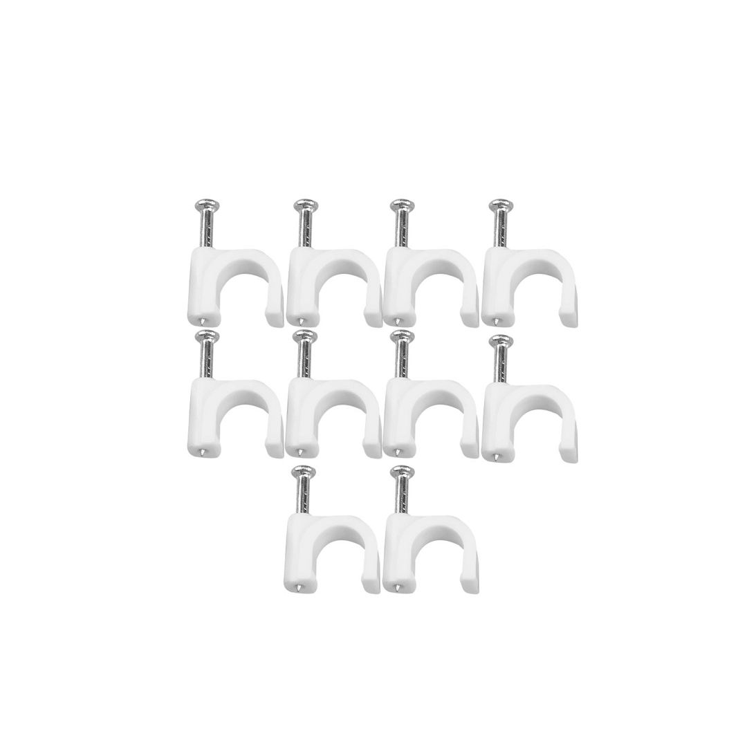 Encontraproduto.com.br - Fixador Para Cabo Coaxial Bemfixa 12mm Branco Com 10 Und