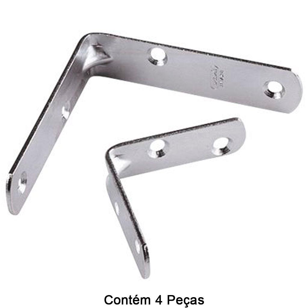 Encontraproduto.com.br - Cantoneira Zincada 50 Mm Abas Iguais 4 Unidades Bemfixa