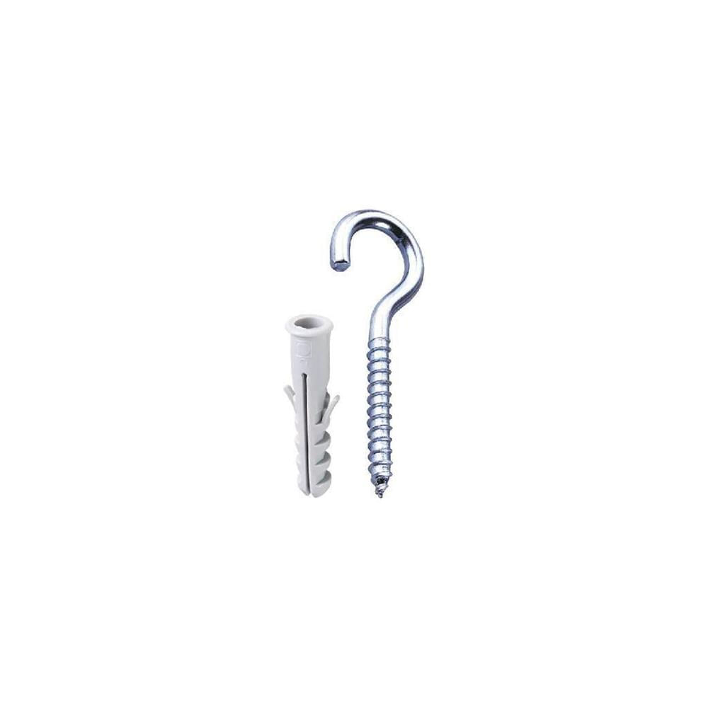 Encontraproduto.com.br - Gancho Zincado 4,4x67 Mm Com Bucha de 8 Mm 4 Unidades Bemfixa
