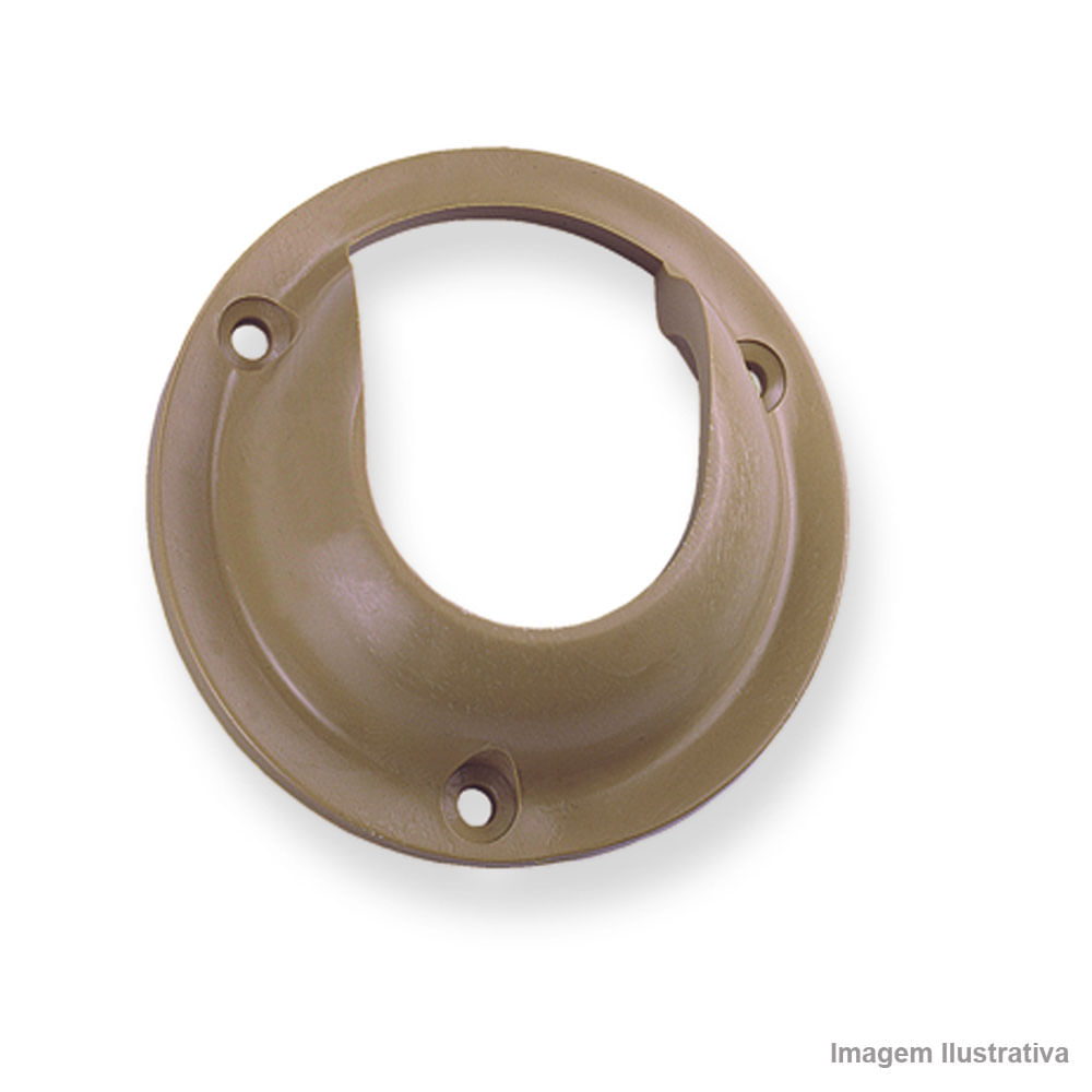 Encontraproduto.com.br - Suporte para cabideiro concha mogno com 02 unidades Bemfixa