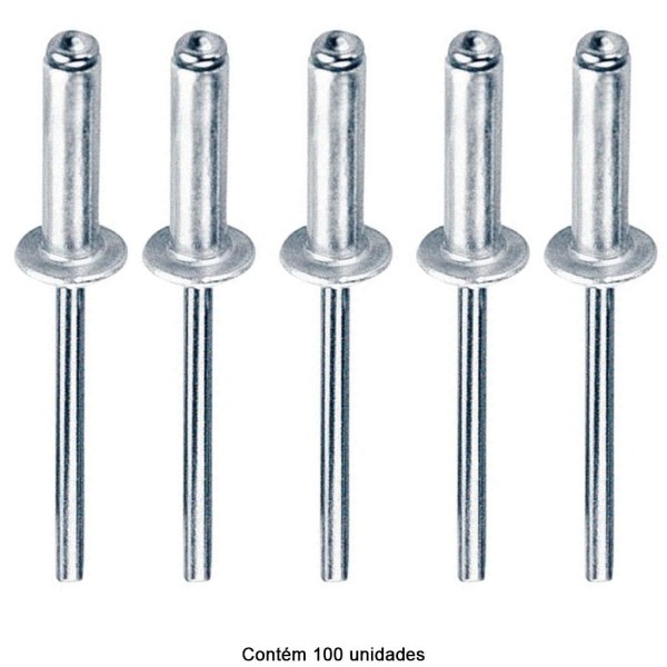 Encontraproduto.com.br - Rebite de Alumínio Bemfixa SC 4,0 X 15 MM