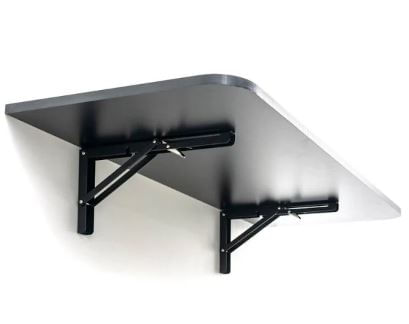 Kit mesa dobrável de canto 100x41 preta - bemfixa