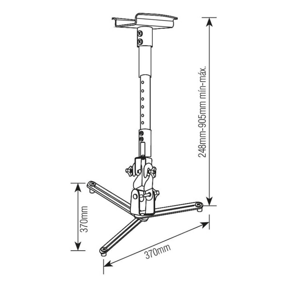 Encontraproduto.com.br - Suporte Projetor Teto Parede com Extensão SBRP756B Brasforma