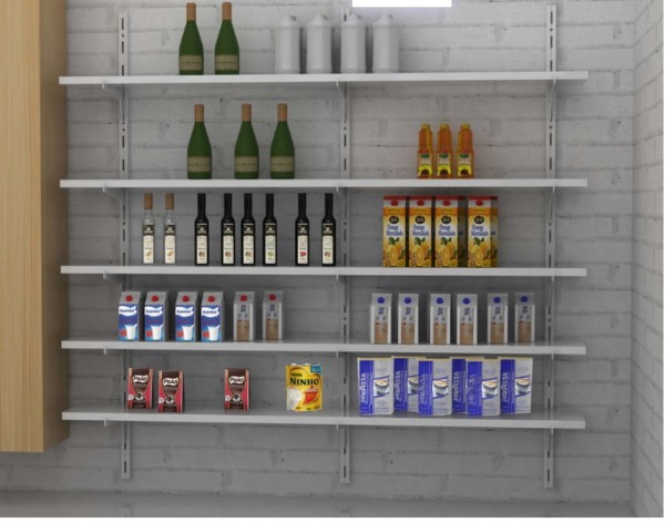 Encontraproduto.com.br - Trilho Simples Encaixe Brasforma TSB-30B  Branco