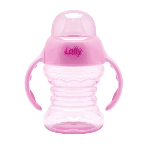 Encontraproduto.com.br - Copo Clean com Bico de Silicone LOLLY Rosa 150ml