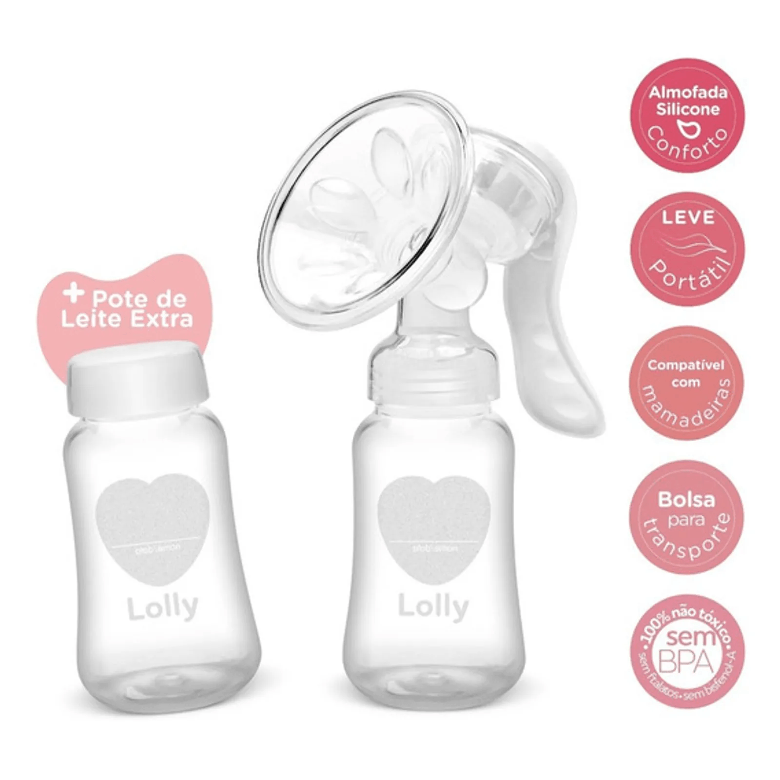 Encontraproduto.com.br - Extrator Manual Lolly Leite Materno+ Cartucho com 1 Unidade