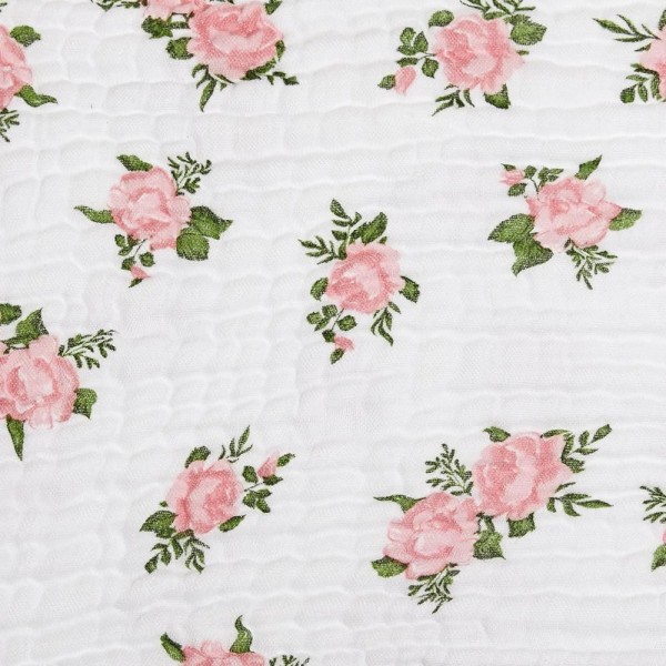 Encontraproduto.com.br - Cobertor Bebê Soft Rosas 1,10mX90cm Papi