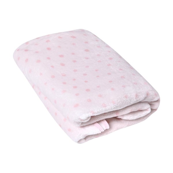 Encontraproduto.com.br - Cobertor Bebê Microfibra Poá Rosa 1,10CmX90Cm Papi