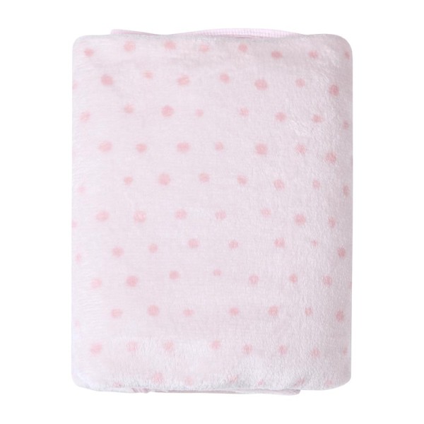 Encontraproduto.com.br - Cobertor Bebê Microfibra Poá Rosa 1,10CmX90Cm Papi
