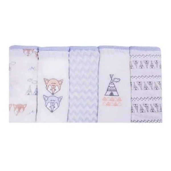 Encontraproduto.com.br - Kit Fralda Soft Premium Com 5 Pçs Raposinha Papi