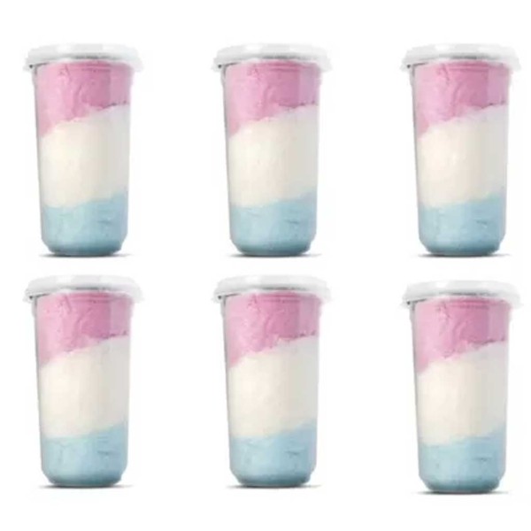 Encontraproduto.com.br - Algodão Doce Colorido 20g Azul, Branco e Rosa c/6 - Buschle