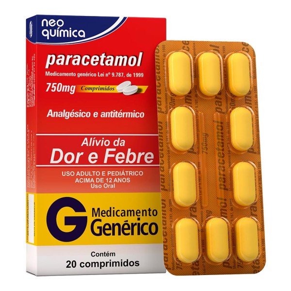 Encontraproduto.com.br - PARACETAMOL 750MG COMP CT BL 2X10
