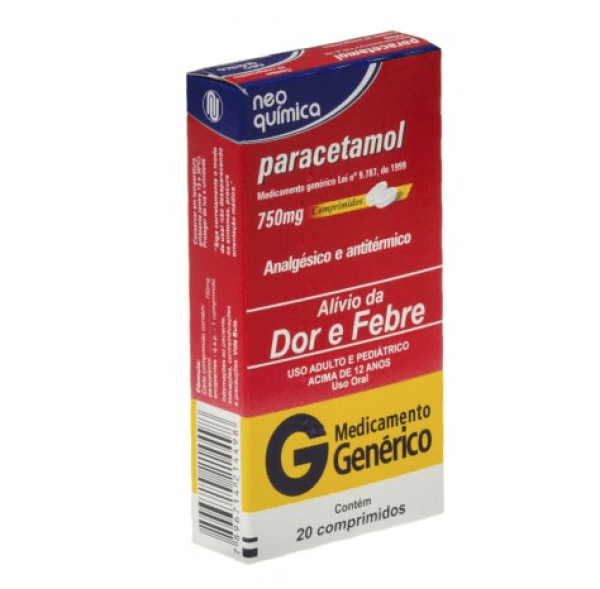 Encontraproduto.com.br - PARACETAMOL 750MG COMP CT BL 2X10