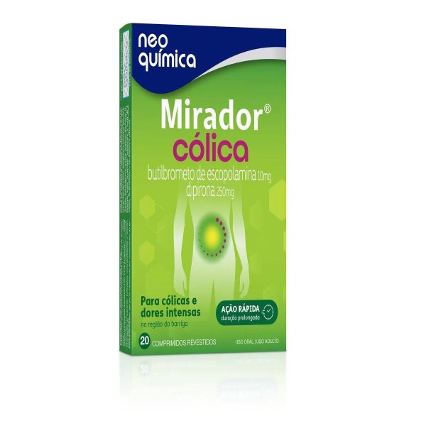Encontraproduto.com.br - Mirador Colica Com 20 Comprimidos Revestidos 10+250mg