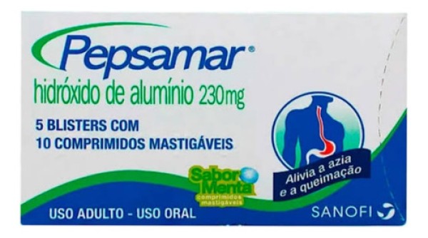 Encontraproduto.com.br - Pepsamar Hypermarcas 230mg com 50 comprimidos