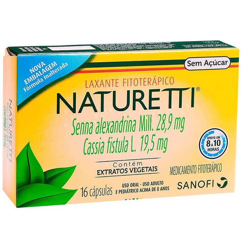 Laxante Fitoterápico Naturetti 16 Cápsulas