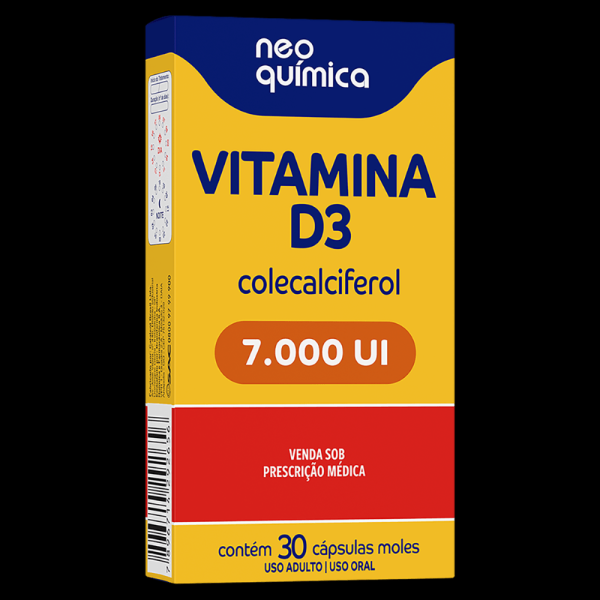 Encontraproduto.com.br - Vitamina D3 7.000 UI Neo Química 30 Cápsulas Moles