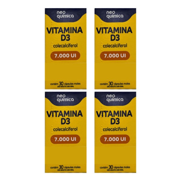 Encontraproduto.com.br - Vitamina D3 7.000 UI Neo Química 30 Cápsulas Moles