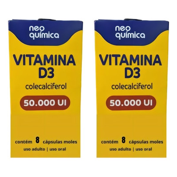 Encontraproduto.com.br - Vitamina D3 50.000ui 8 Cápsulas Moles