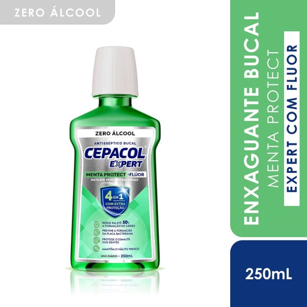Encontraproduto.com.br - Enxaguatório Bucal Cepacol Expert Menta 4 em 1 Sem Álcool 250ml