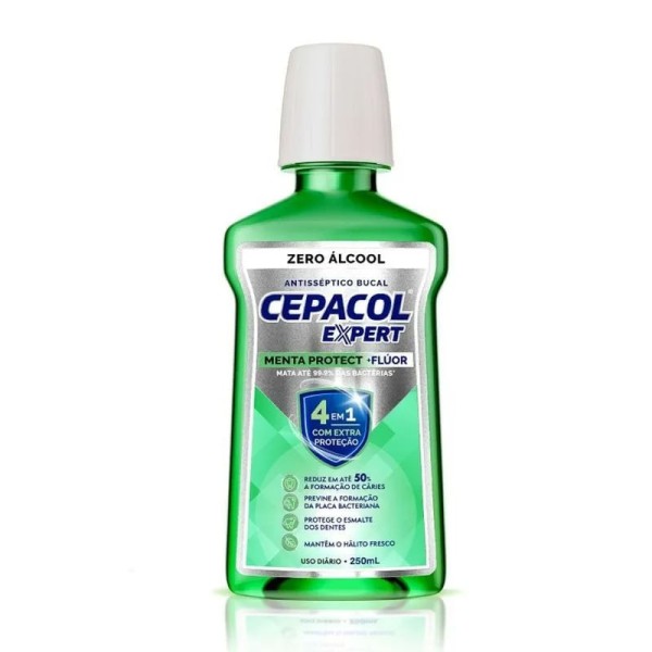 Encontraproduto.com.br - Enxaguatório Bucal Cepacol Expert Menta 4 em 1 Sem Álcool 250ml