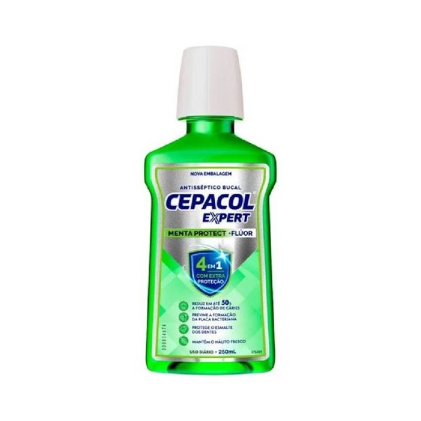 Encontraproduto.com.br - Enxaguatório Bucal Cepacol Expert Menta 4 em 1 Sem Álcool 250ml